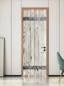 1 pieza Pegatinas para puertas grano de madera - Multicolor - Ver 9