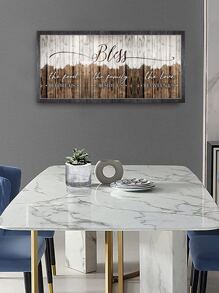 1pc Letter Graphic Unframed Painting - Multicolor - View 2