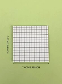 1入組格紋圖案便利貼 - 無色 - 查看 2
