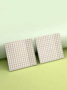 1入組格紋圖案便利貼 - 無色 - 查看 3