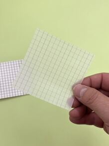 1入組格紋圖案便利貼 - 無色 - 查看 4