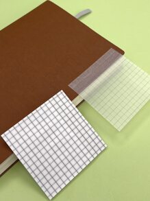 1入組格紋圖案便利貼 - 無色 - 查看 5