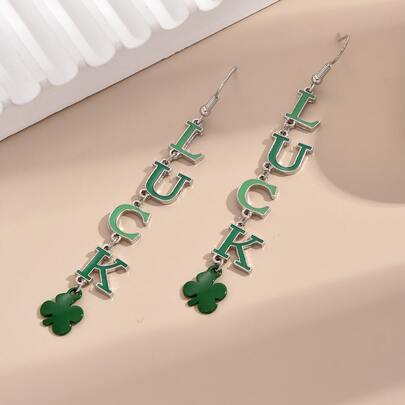 Letter Drop Earrings