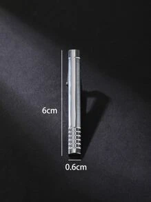 1pc Fashion Textured Tie Clip For Men For Daily Decoration - Silver - View 3