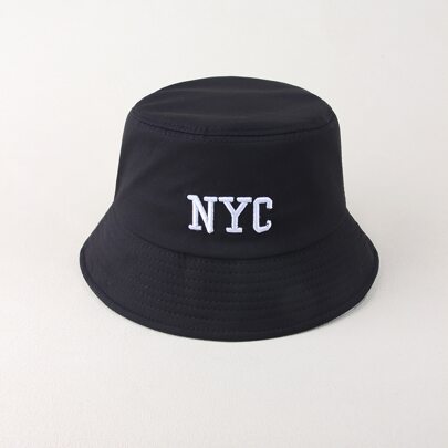 Letter Embroidered Bucket Hat