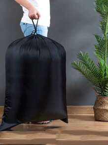 1pc Túi lưu trữ có thể gập lại dây rút rắn - màu đen - Xem 1