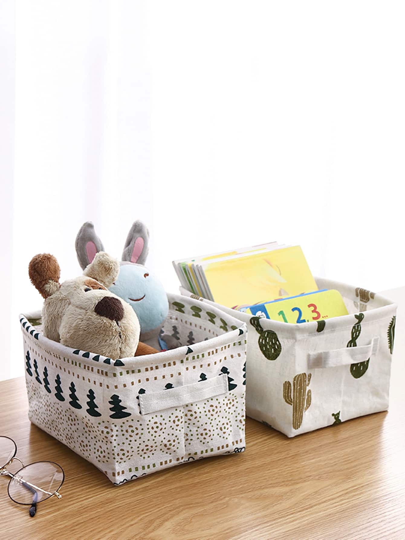 1 cái Giỏ đựng hoa văn ngẫu nhiên - Nhiều màu - Xem 1