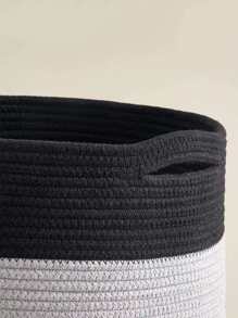 1 pieza Cesta de lavandería con diseño tejido - Multicolor - Ver 4