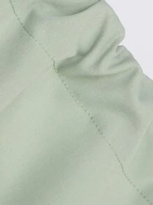 SHEIN VCAY Vestido unicolor bajo con fruncido de cuello halter - verde menta - Ver 6