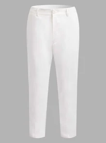 Manfinity NXTstreet Men Cotton Single Breasted Blazer & Trousers Set - White - View 9