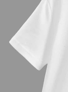 SHEIN Young Boy Dinosaur Print Tee - White - View 4