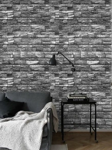 1pc Giấy dán tường hoa văn gạch - Nhiều màu - Xem 2