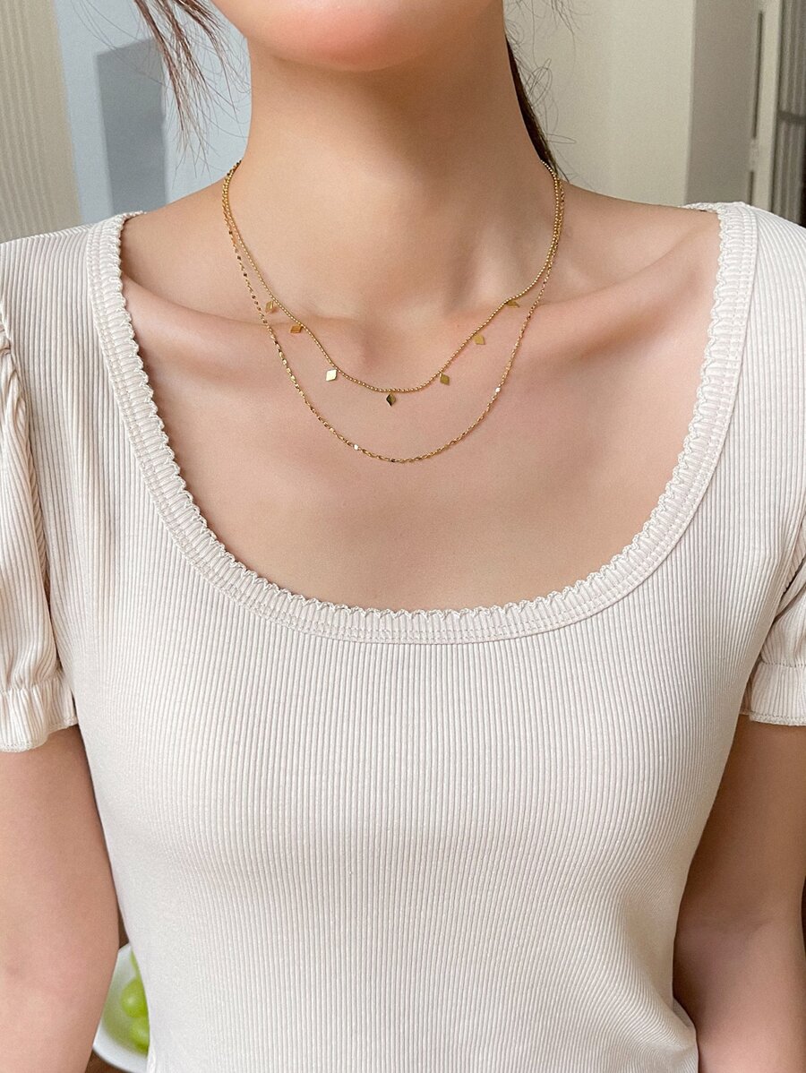 DAZY 幾何吊墜多層次項鍊