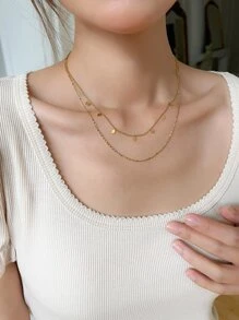 DAZY 幾何吊墜多層次項鍊