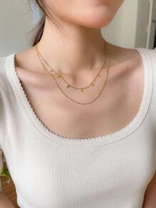 DAZY 幾何吊墜多層次項鍊