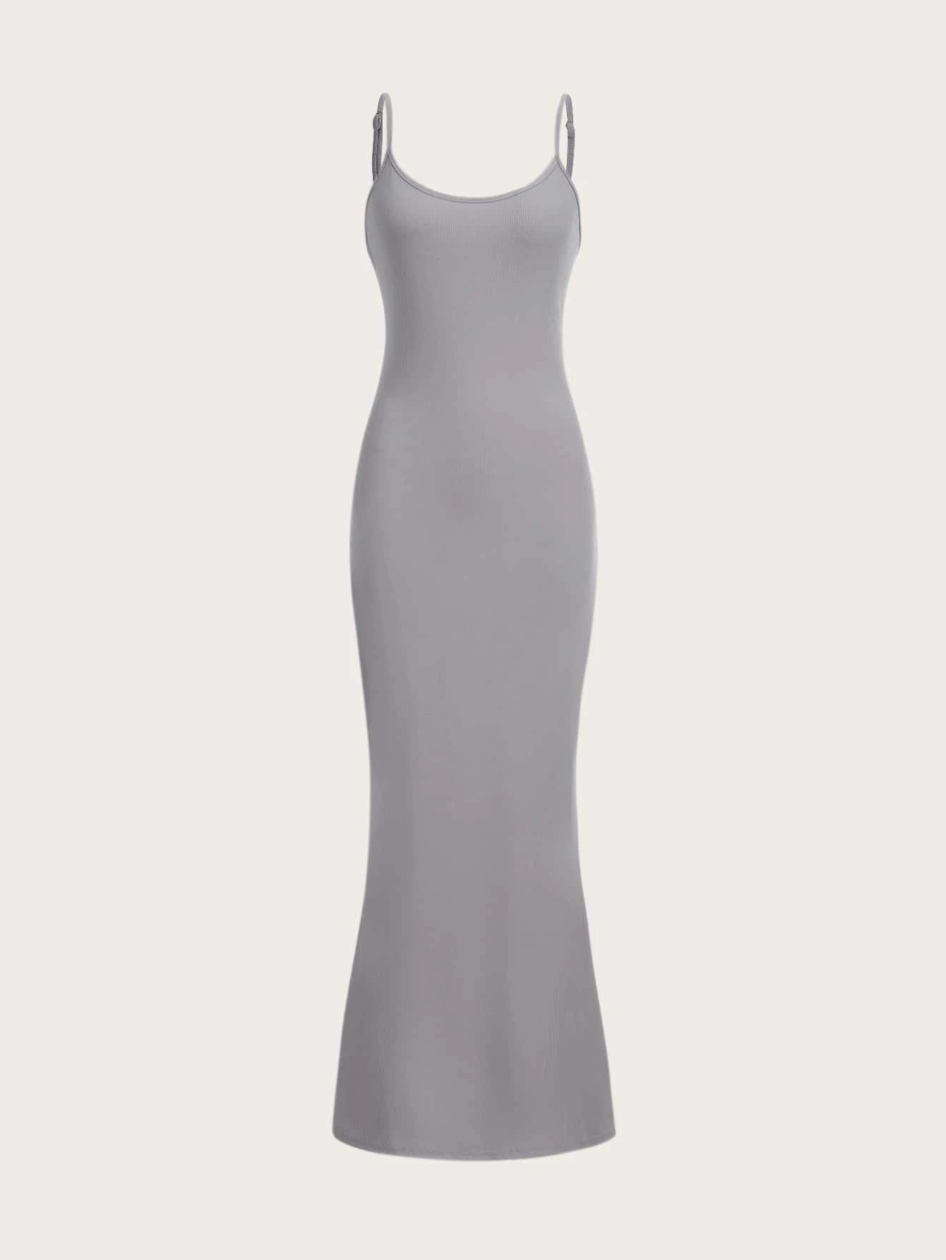 SHEIN EZwear Solid Maxi Cami Dress - Light Grey - View 1