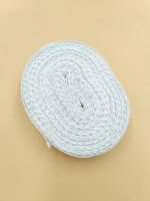 1pc 10m Diy White Knitted Lace Trim, Width 2.5cm, For Clothing Accessory - White - View 4
