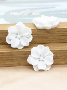 10 piezas Decoración artesanal con diseño de flores, mejor regalo - Blanco - Ver 3