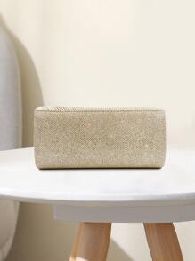 迷人、優雅、精緻、安靜奢華亮片、時尚、奢華、閃亮新款跨境到貨閃亮晚宴手拿包，設計簡約，風格優雅，迷你單肩包和鏈條手提包晚宴包，晚宴包，適合派對女孩、女士、新娘完美派對 , 婚禮 , 舞會 , 晚餐/宴會 , 雞尾酒會 - 香檳色 - 查看 3