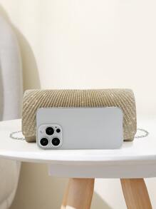 迷人、優雅、精緻、安靜奢華亮片、時尚、奢華、閃亮新款跨境到貨閃亮晚宴手拿包，設計簡約，風格優雅，迷你單肩包和鏈條手提包晚宴包，晚宴包，適合派對女孩、女士、新娘完美派對 , 婚禮 , 舞會 , 晚餐/宴會 , 雞尾酒會 - 香檳色 - 查看 5