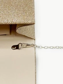 迷人、優雅、精緻、安靜奢華亮片、時尚、奢華、閃亮新款跨境到貨閃亮晚宴手拿包，設計簡約，風格優雅，迷你單肩包和鏈條手提包晚宴包，晚宴包，適合派對女孩、女士、新娘完美派對 , 婚禮 , 舞會 , 晚餐/宴會 , 雞尾酒會 - 香檳色 - 查看 8