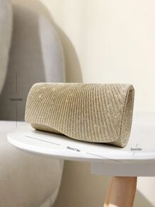 迷人、優雅、精緻、安靜奢華亮片、時尚、奢華、閃亮新款跨境到貨閃亮晚宴手拿包，設計簡約，風格優雅，迷你單肩包和鏈條手提包晚宴包，晚宴包，適合派對女孩、女士、新娘完美派對 , 婚禮 , 舞會 , 晚餐/宴會 , 雞尾酒會 - 香檳色 - 查看 9