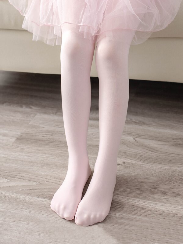 1 peça de leggings para balé feminino, meia-calça infantil, leggings sem pé para bebês, rosa, cor sólida, meias elásticas sem costura, finas, alta elasticidade, adequadas para uso diário, dança, estudante, estilo casual e fofo, calças sem pé regulares para todas as estações, primavera/verão, adequadas para reuniões diárias de estudantes, combinam com saias, shorts, sapatos