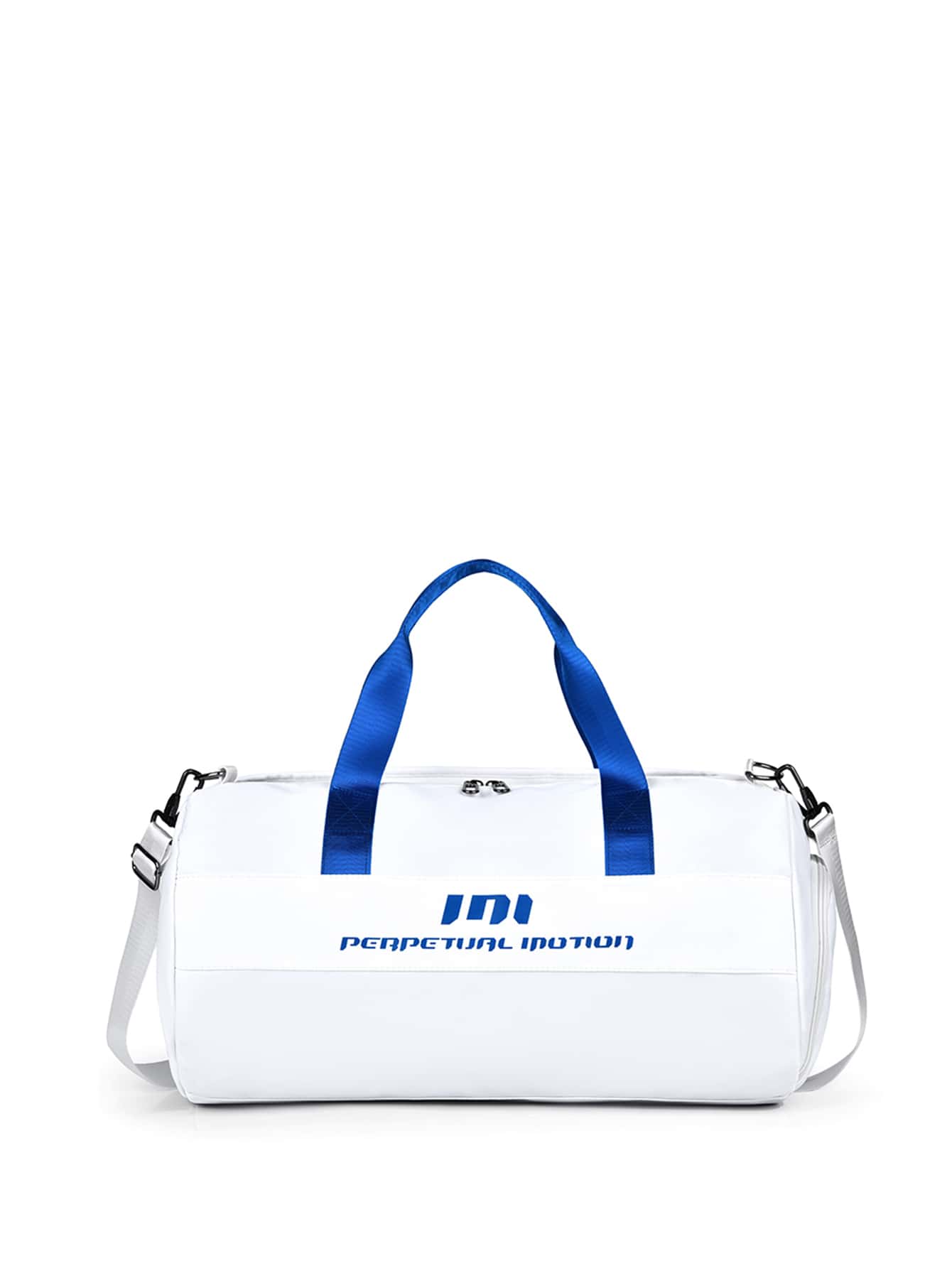 Bolso de lona con estampado de letra - Blanco - Ver 1