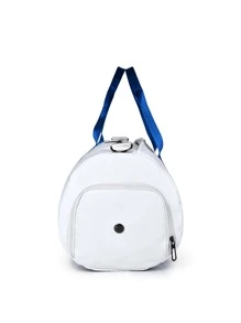 Bolso de lona con estampado de letra - Blanco - Ver 3