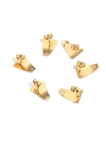 6pcs Geo Design DIY Earrings Accessory - Yellow Gold - View 2
