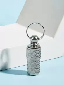 1 pieza Identificador para mascotas de acero inoxidable - Plateado - Ver 1