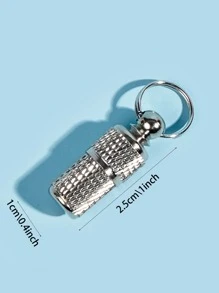 1 pieza Identificador para mascotas de acero inoxidable - Plateado - Ver 5