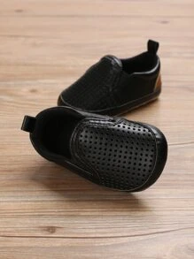 Baby Hollow Out Slip On Shoes - Black - View 5