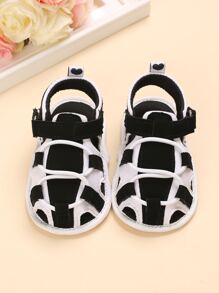 Bebé Sandalias de dos tonos tira tobillera - Negro - Ver 6