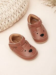 Bebé Zapatillas planas con estampado de dibujos animados cierre de gancho y bucle con tira - Marrón - Ver 6