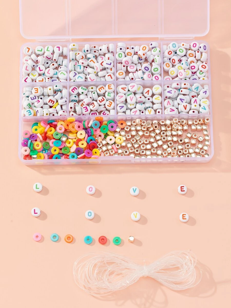 1 boîte Accessoire de bijoux DIY perle - Multicolore - Voir 1