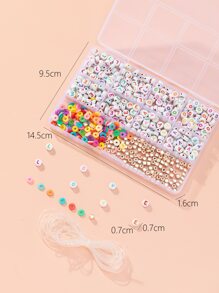 1 boîte Accessoire de bijoux DIY perle - Multicolore - Voir 3