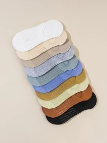 10對素色隱形襪 - 彩色 - 查看 1