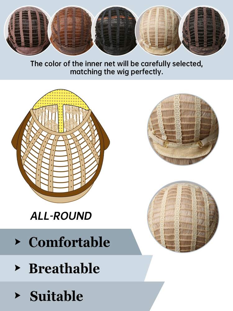 Peluca sintética corto recto con tupe - Negro - Ver 7