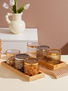 3pcs Snack Jar & 1pc Tray - Multicolor - View 5