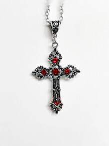 Fashionable and Popular Men Cross Charm Necklace Alloy for Jewelry Gift and for a Stylish Look - Multicolor - View 1
