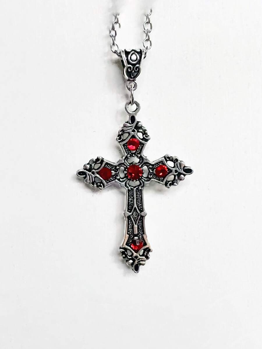 Fashionable and Popular Men Cross Charm Necklace Alloy for Jewelry Gift and for a Stylish Look - Multicolor - View 1