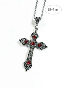 Fashionable and Popular Men Cross Charm Necklace Alloy for Jewelry Gift and for a Stylish Look - Multicolor - View 3
