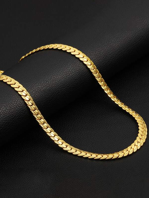 Fashionable and Popular Men Minimalist Chain Necklace Stainless Steel for Jewelry Gift and for a Stylish Look