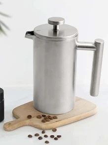 1pc Stainless Steel Coffee Maker - Silver - View 3