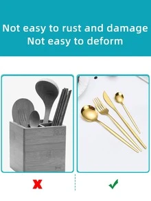 4pcs Stainless Steel Cutlery Set - Gold - View 4