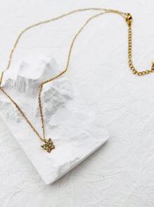 Collar con accesorio de mariposa - Amarillo Oro - Ver 1