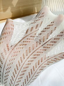 Toddler Girls Solid Tights - Beige - View 3