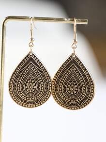 水滴形耳墜 - 銅色 - 查看 10