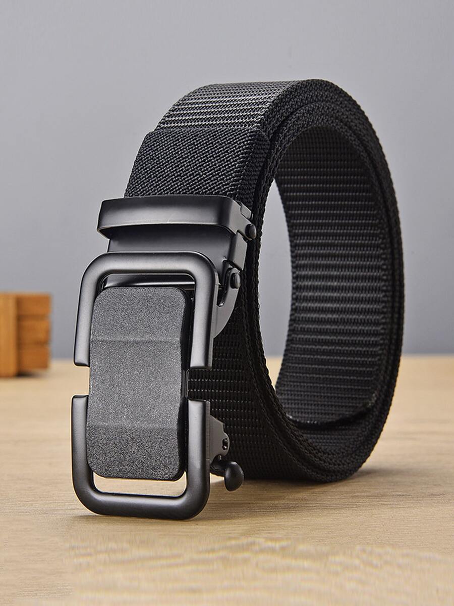 Men Minimalist Tape Belt - Black - View 1